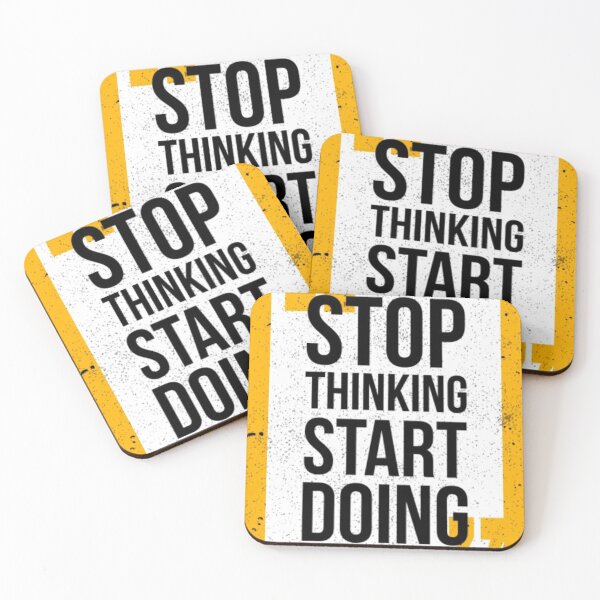 Item preview, Stop Thinking Start Doing designed and sold by Cute Alien.