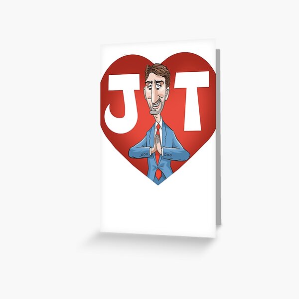 I heart Justin Trudeau (With beard. Updated in Feb 2020) Greeting Card