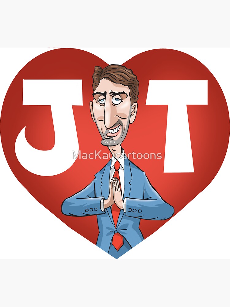 I heart Justin Trudeau (With beard. Updated in Feb 2020) by MacKaycartoons
