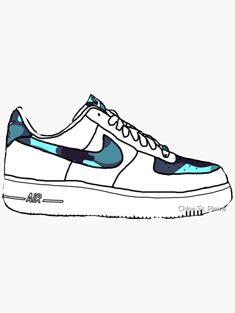air force scribble blue