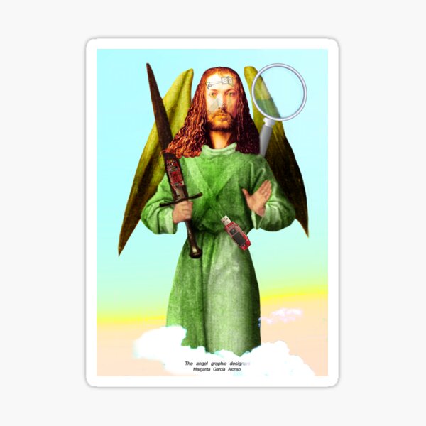 The angel of graphic designers Sticker