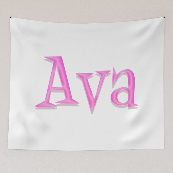 Item preview, Girl Name Ava in Pink Panther Cartoon Style designed and sold by Space-Bug.
