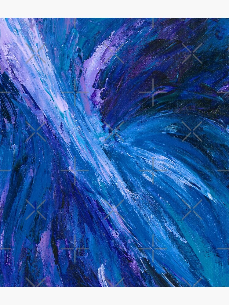 "Blue Abstract Landscape Painting by Courtney Hatcher" Art Print by cghatcherart Redbubble