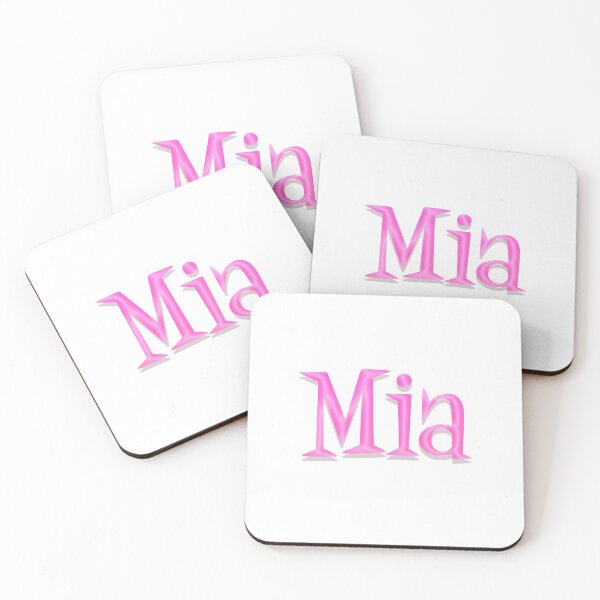 Item preview, Girl Name Mia in Pink Panther Cartoon Style designed and sold by Space-Bug.