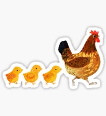 Chicken and chicks Sticker