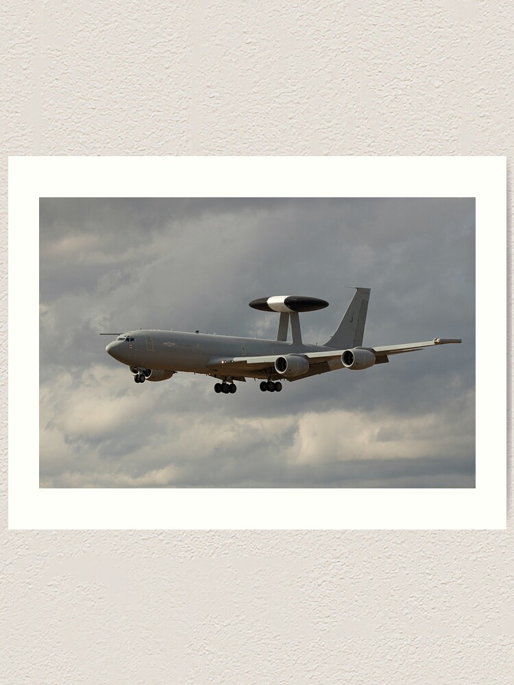 Awacs Boeing E 3 Sentry Landing At Raf Waddington Art Print By Dan Newton Redbubble