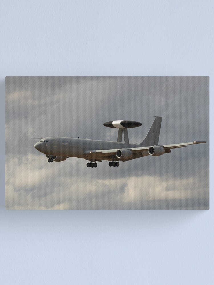 Awacs Boeing E 3 Sentry Landing At Raf Waddington Canvas Print By Dan Newton Redbubble