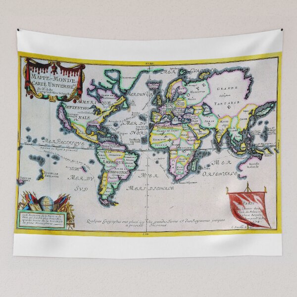 Item preview, Universal Map 1702 -  Nicholas de Fer - Ancient Worlds designed and sold by Culturio.