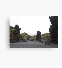 Black volcanic beach Grundarfjordur Iceland Leinwanddruck