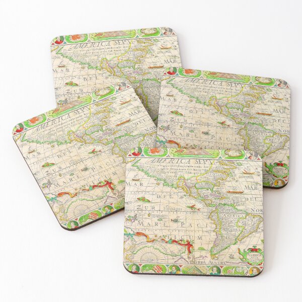 Item preview, Map of America 1652 - Pieter Van Den Keere - Ancient Worlds designed and sold by Culturio.