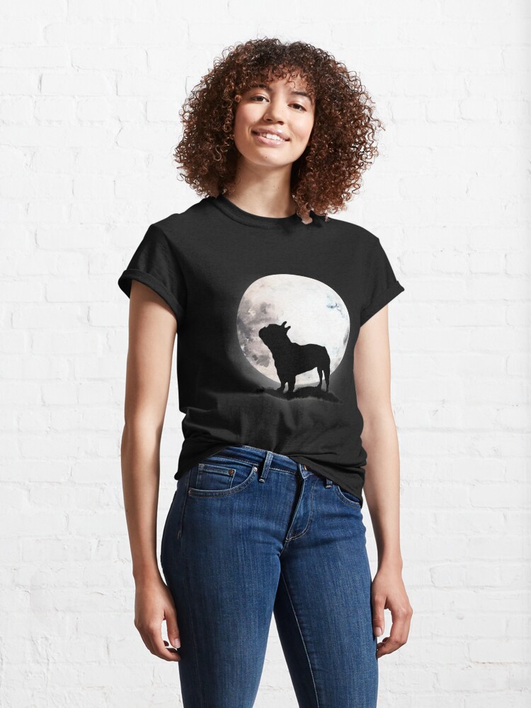 Discover french bulldog on the moon Classic T-Shirt
