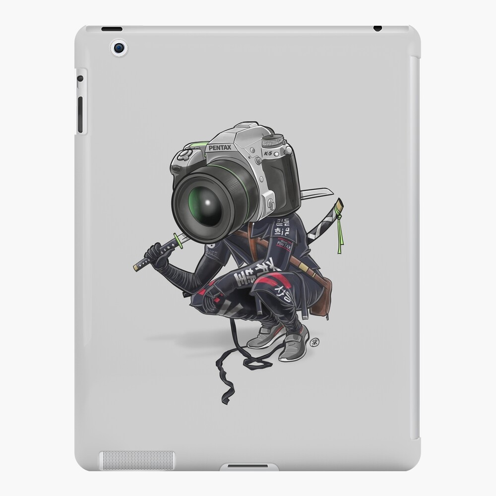 Pentax K5 Silver Samurai Funda y vinilo para iPad