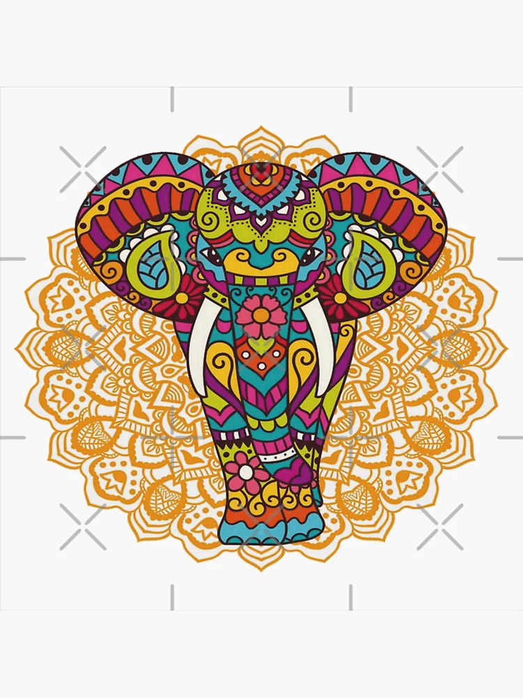 Pegatina for Sale con la obra «Elefante de la suerte» de Van3vaneStore