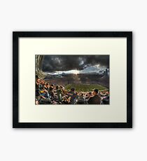 Bears vs. Packers: Rivalry in the Stands Framed Print
