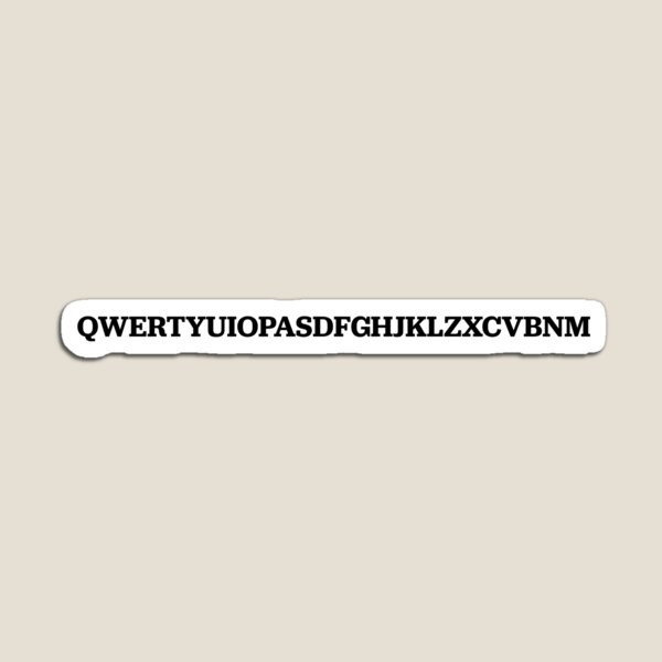 QWERTYUIOPASDFGHJKLZXCVBNM Sticker for Sale by SmithDigital