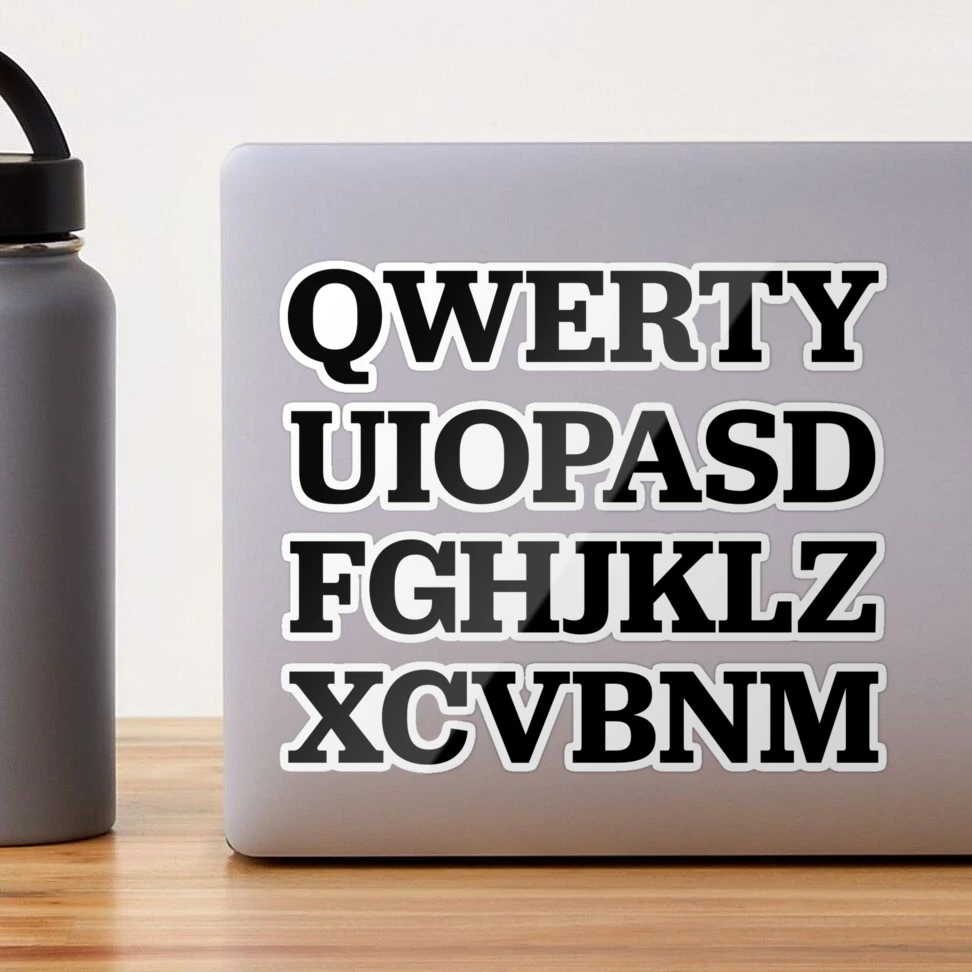 QWERTYUIOPASDFGHJKLZXCVBNM Sticker for Sale by SmithDigital