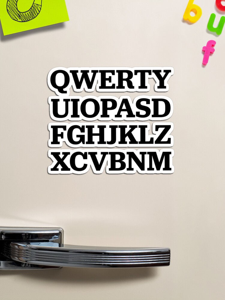 QWERTYUIOPASDFGHJKLZXCVBNM Sticker for Sale by SmithDigital