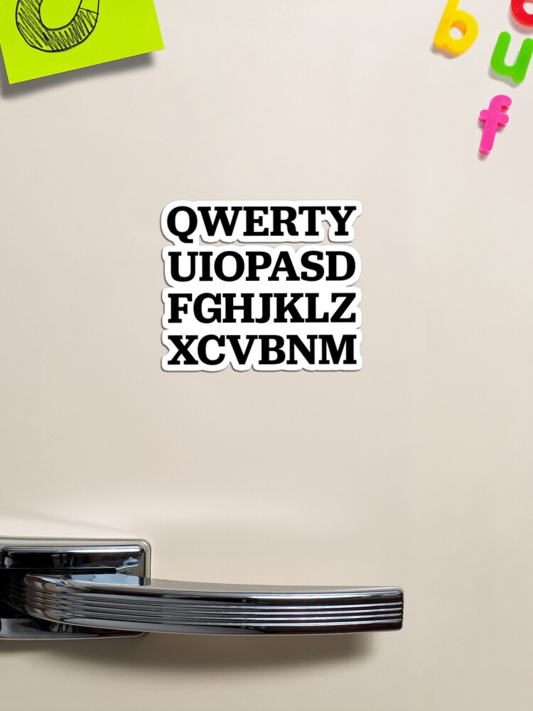 QWERTYUIOPASDFGHJKLZXCVBNM Sticker for Sale by SmithDigital