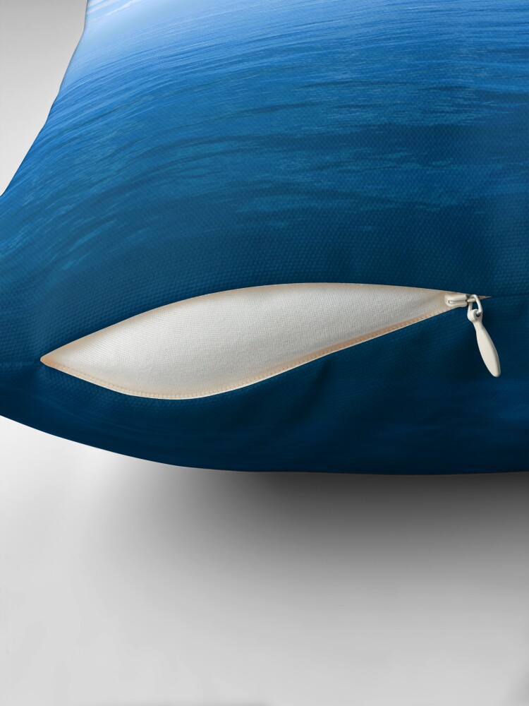 Thumbnail 2 of 4, Pillow, Blue Ocean Puffy Clouded Blue Sky designed and sold by futureimaging.