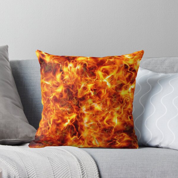 Products decorated with flames Throw Pillow