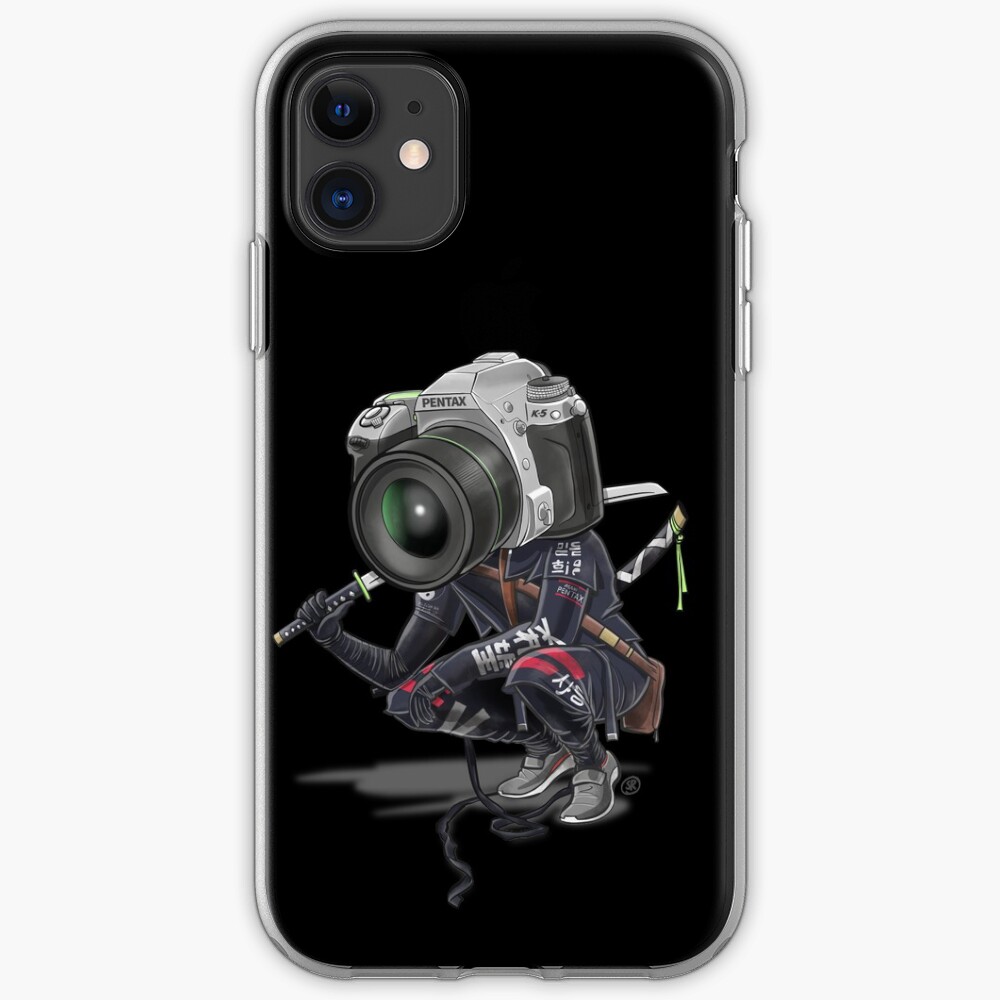 Pentax K5 Silver Samurai (negro) Funda y vinilo para iPhone