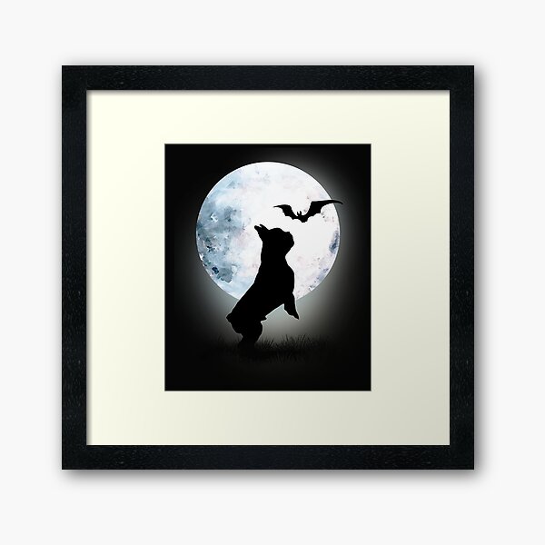 Item preview, french bulldog Bat and moonlight designed and sold by Collagedream.