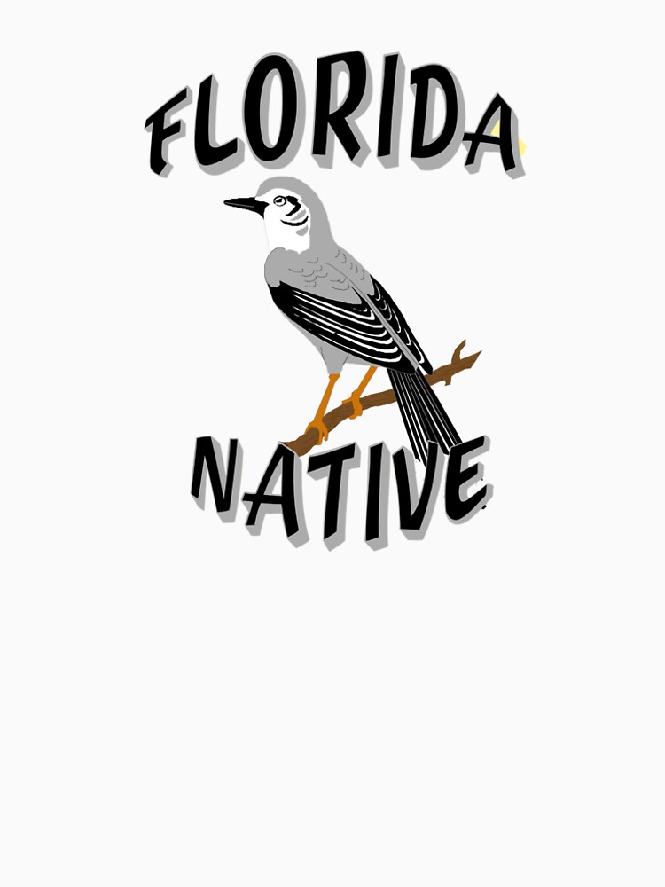 Florida Native with State Bird the Mocking Bird by Rightbrainwoman