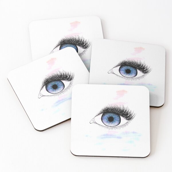 Item preview, Big Blue Eye on Water colour background  designed and sold by niccdefilippis.