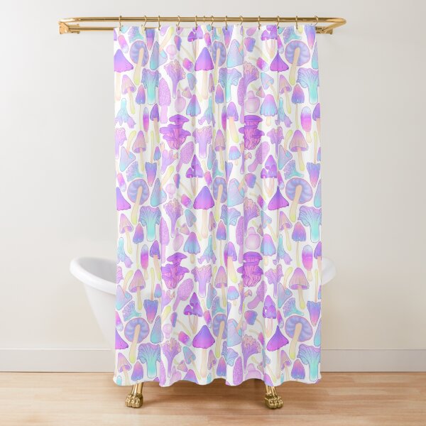 Mushrooms With Tall Stems Growing In Shower Curtain by John Short - Fine  Art America