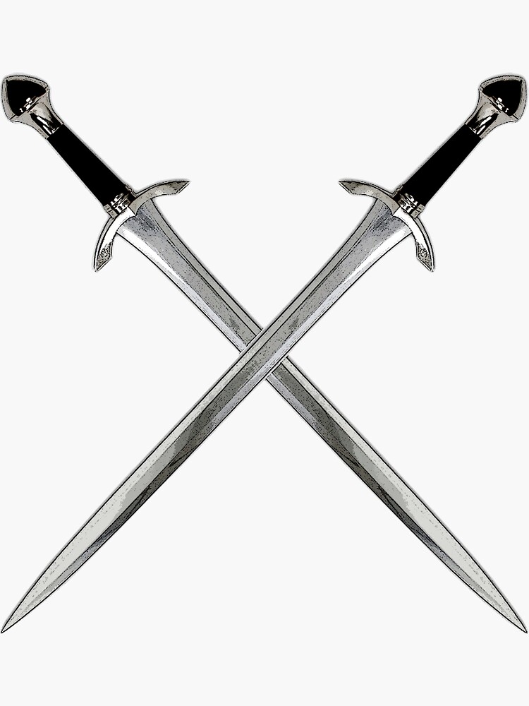 Two Crossed Swords Sticker