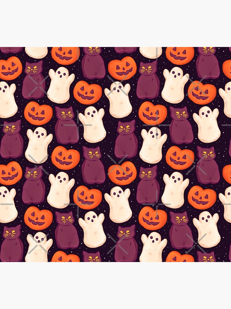 Halloween Marshmallows Dark by paisleydrawrrs