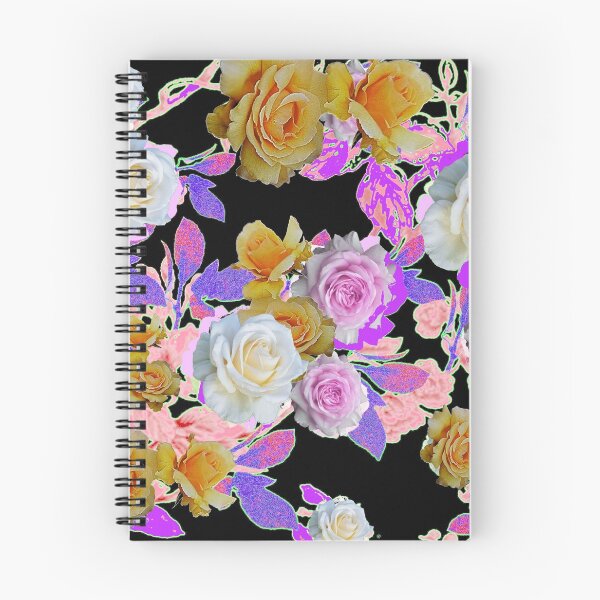 Item preview, REVERSIBLE RETRO STYLE PINK ROSES BLACK PATTERNS  designed and sold by sharlesart.