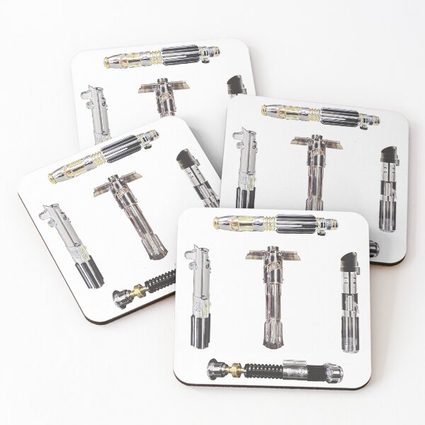 Item preview, lightsaber inspired mosaic stickers designed and sold by dividedlines.