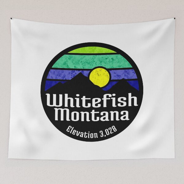Item preview, Ski Whitefish Montana Skiing Hiking Camping Biking Bike designed and sold by DESTINATIONS DECAL.