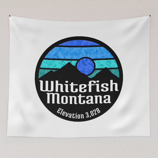 Item preview, Ski Whitefish Montana Skiing Hiking Camping Biking Bike designed and sold by DESTINATIONS DECAL.