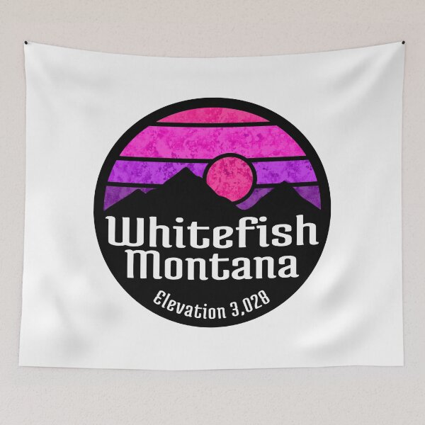 Item preview, Ski Whitefish Montana Skiing Hiking Camping Biking Bike designed and sold by DESTINATIONS DECAL.