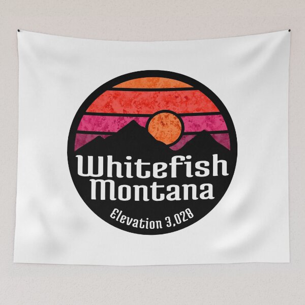 Item preview, Ski Whitefish Montana Skiing Hiking Camping Biking Bike designed and sold by DESTINATIONS DECAL.