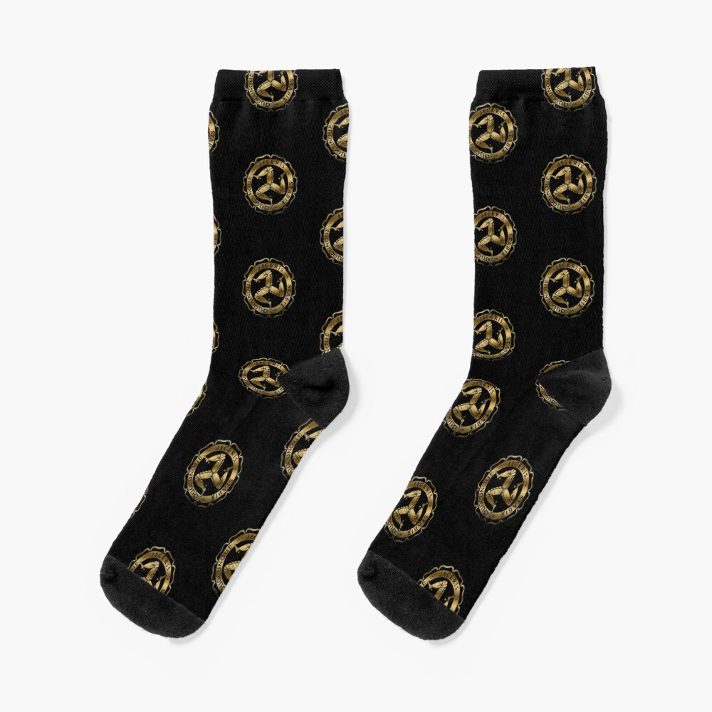 Isle Of Man Flag 3 Legs Of Man Manx Celtic Triskelion Vintage Socks