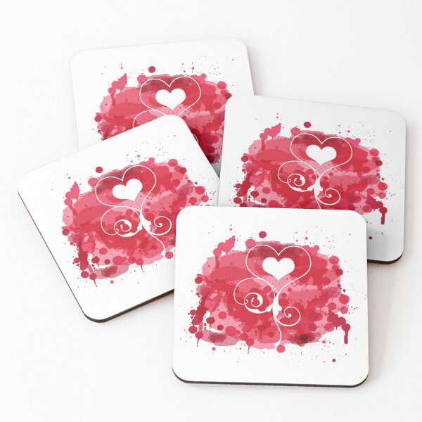 Item preview, Red Paint Splashed Heart Cutout | Cherie's Art original (c)2020 designed and sold by CheriesArt.