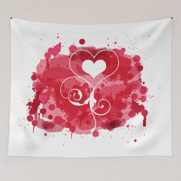 Item preview, Red Paint Splashed Heart Cutout | Cherie's Art original (c)2020 designed and sold by CheriesArt.
