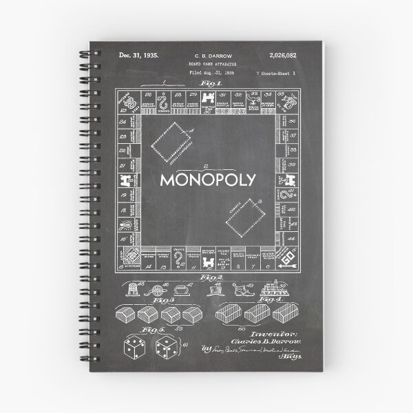 Item preview, Monopoly Board Game US Patent Art 1935 Blackboard designed and sold by Stephen Chambers / The Pop Art Factory.