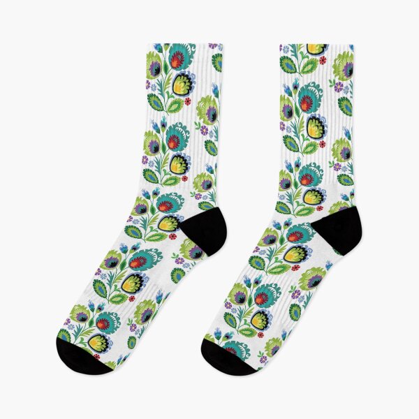Item preview, Polish Folk Flowers Green designed and sold by Barbara Pixton.