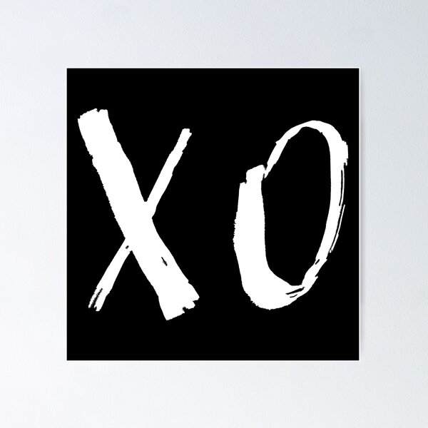 Item preview, X O Quote Brushstrokes, Phrase, Slogan, White on Black designed and sold by PandaAvenue.