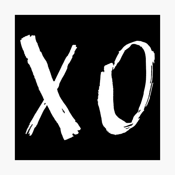 Item preview, X O Quote Brushstrokes, Phrase, Slogan, White on Black designed and sold by PandaAvenue.