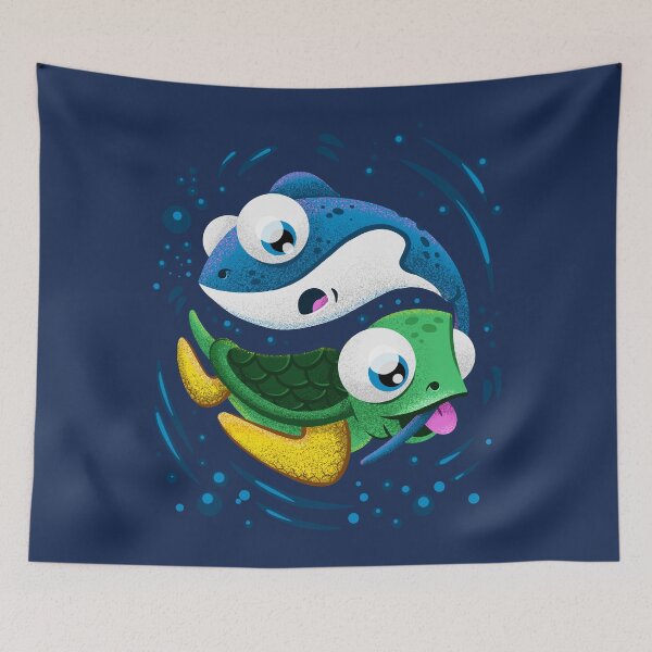 Item preview, Cute Gift Funny Baby Turtle & Stingray Playing designed and sold by Teeleo.