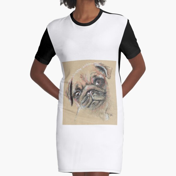 Bella the Pug Graphic T-Shirt Dress