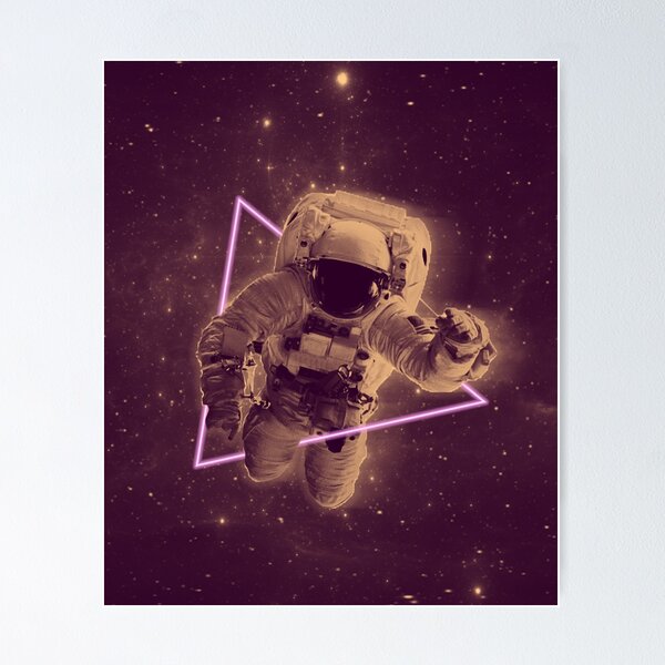 Item preview, Neon Astronaut in Space Art Tshirt designed and sold by ZachTheDesigner.