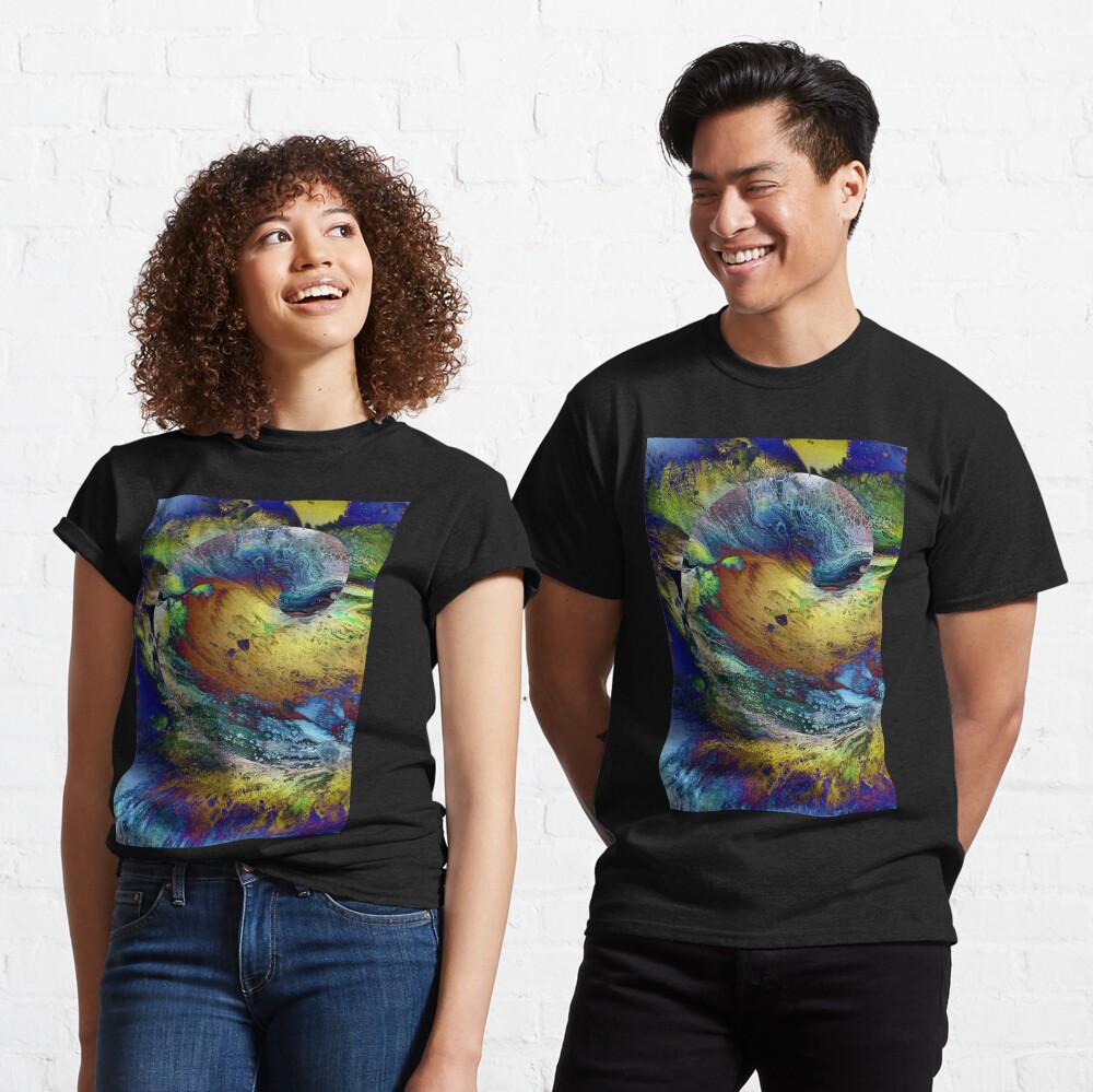 New Year's Eve - fluid acrylic painting, digital art Classic T-Shirt