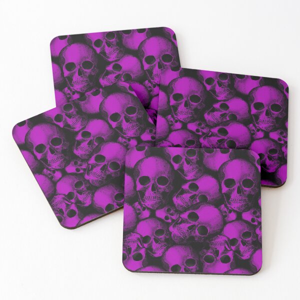 Item preview, Purple skulls designed and sold by BlueMothShop.