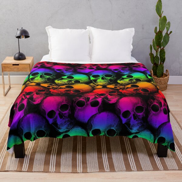 Item preview, Rainbow skulls designed and sold by BlueMothShop.